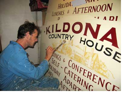 Jamie MacDonald - signwriter Jamie MacDonald at work image