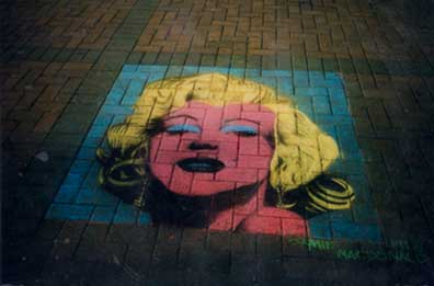 Marilyn Munroe pavement art by Jamie MacDonald Marilyn Munroe image
